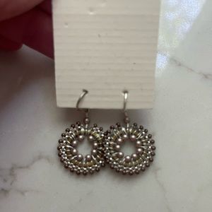 Artisan Sterling Wire and Copper Earrings